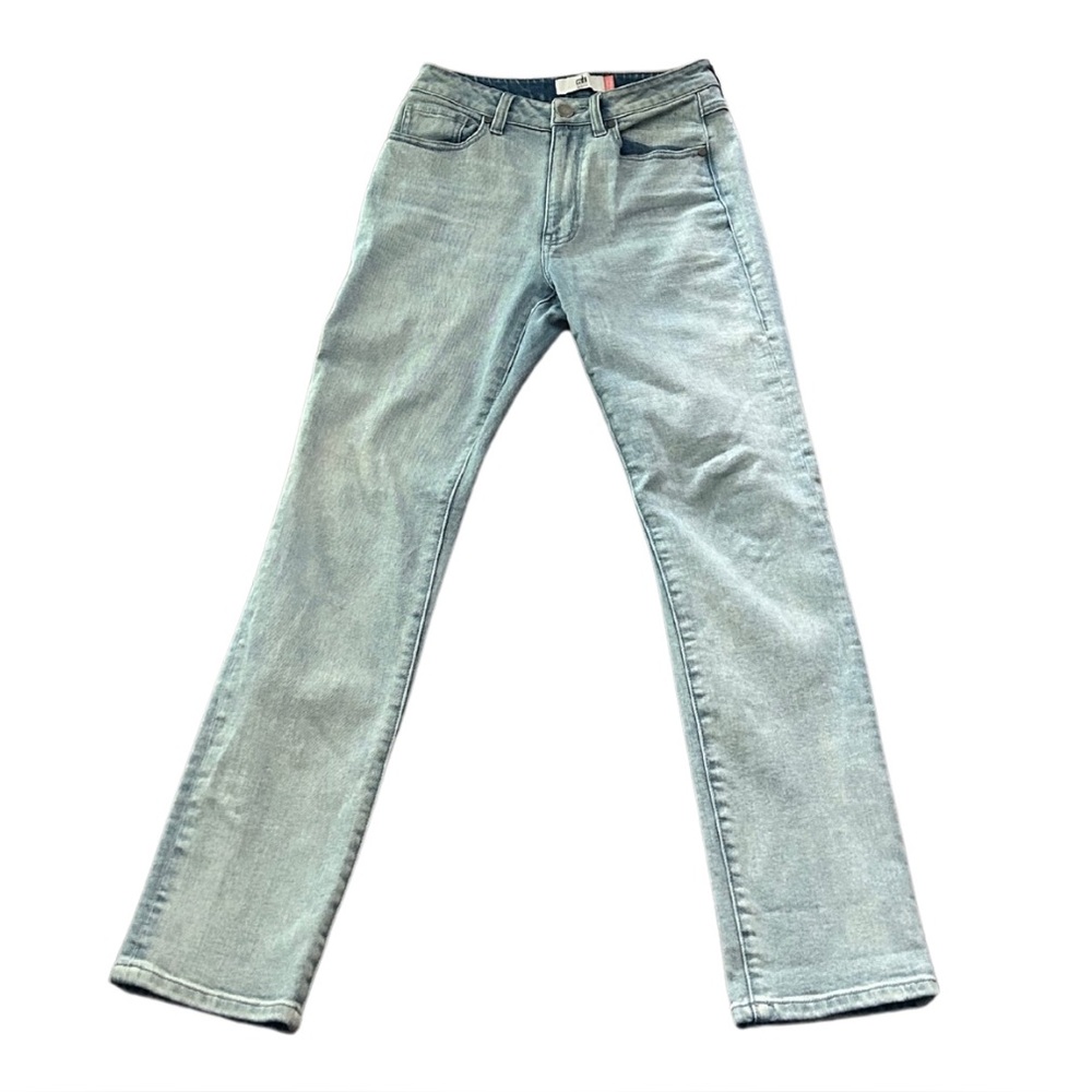 CAbi Higher Straight Jeans | Light Blue Wash | Size 0